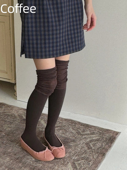 Ruched Ribbed (Sweet Versatile Style) Stockings