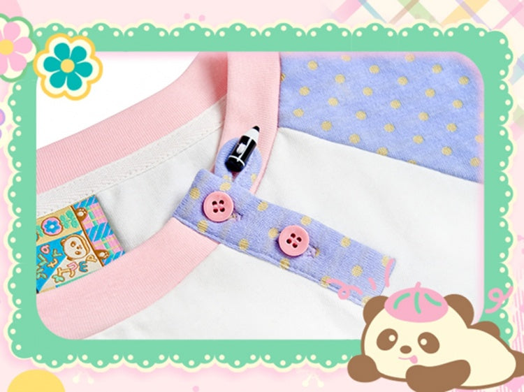 Weißes T-Shirt mit Panda-Print