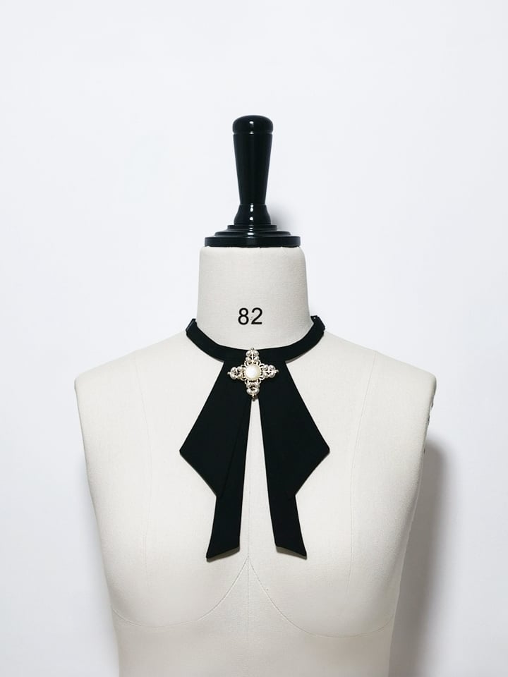Bow / Ouji Red Black Green Lolita Tie
