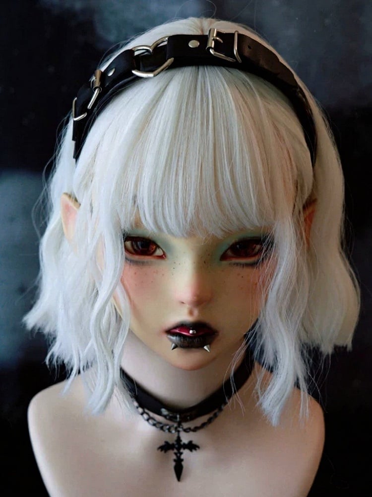 Punk Black Leather KC with Metal Buckles - Strange Sugar