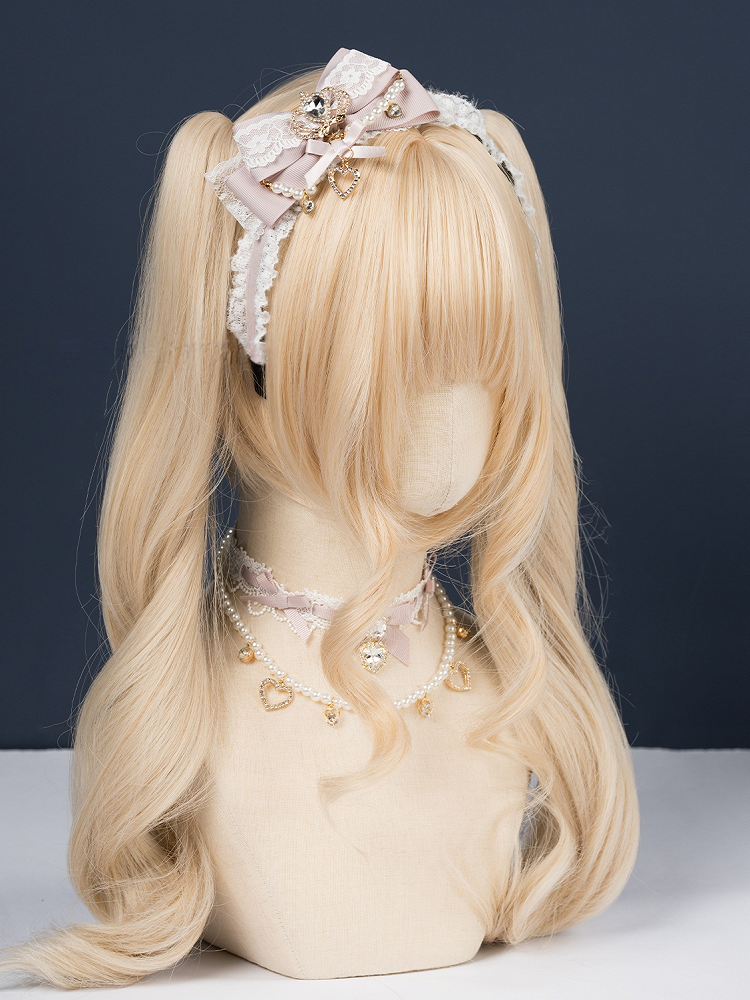 Crown Plush with Decoration Landmine-Style Rhinestone 4 KC and Bow Colors 3D Bead Chain