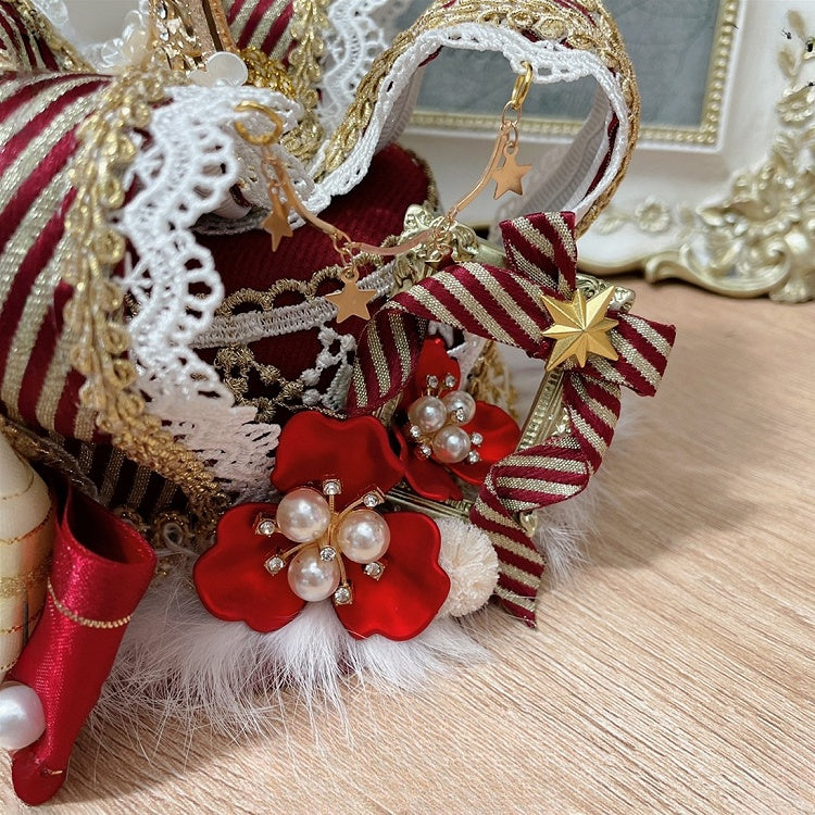 And 2 Mini Christmas Rhinestone Crown Decorated Hat Options Beaded Cross