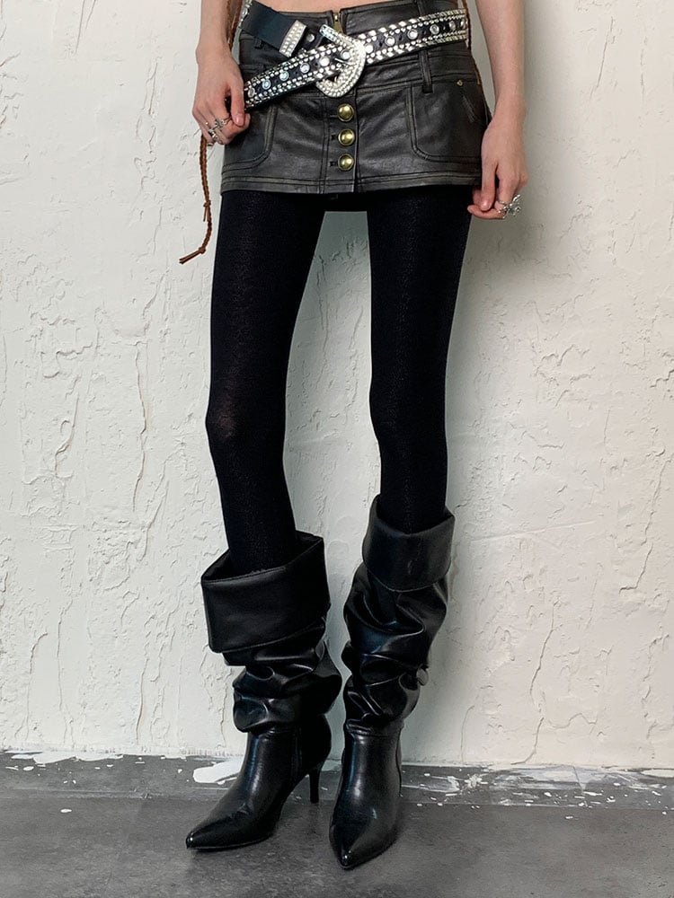 Punk-schwarze Strumpfhose