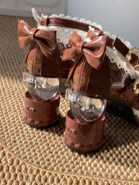 PU - Brown Mary Jane Sweet Platform Sole Shoes