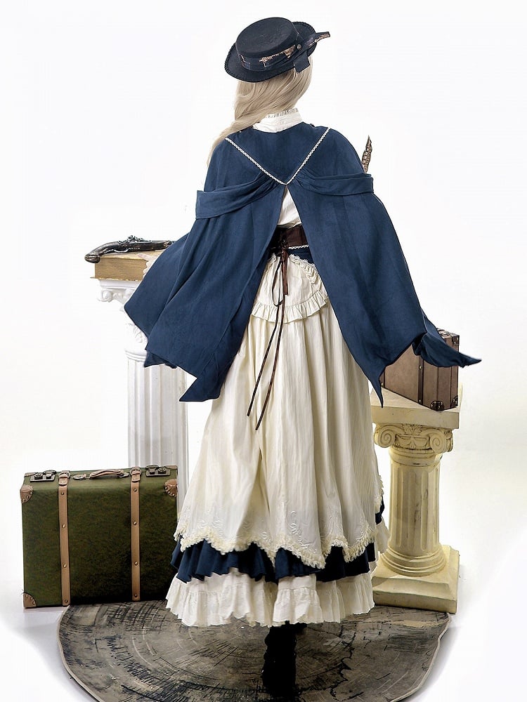 Classic Lolita Four-Piece Set with Ruffles and Embroidery - Xiong Dou Jiang