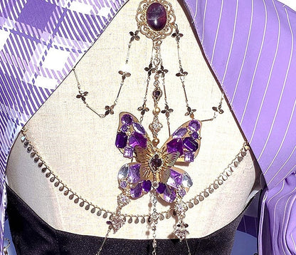 バイエルン / セット ブレザー クロップドトップ フルスカート コルセット ロリータ アウトフィット - スタイル ウエストコート パープル オクトーバーフェスト