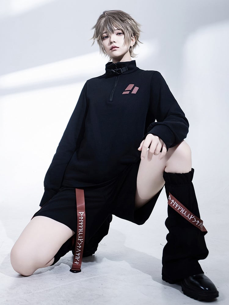 カラーテックウェア ブラックプルオーバー 王子バックル ジップ＆トップ