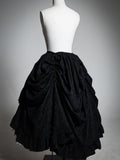 Gothic Lolita Drawstring Overlay Black
