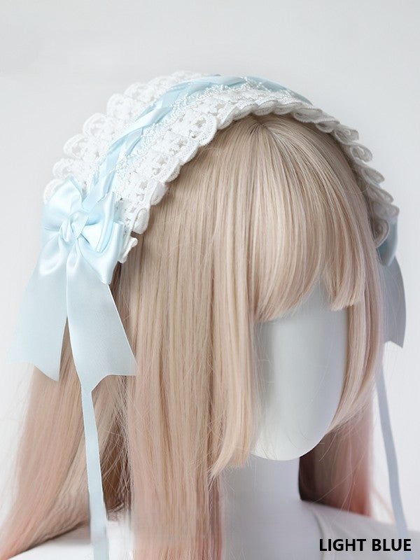 Sweet Lace Bowknot Lolita Options Crossed Color 8 Hairband