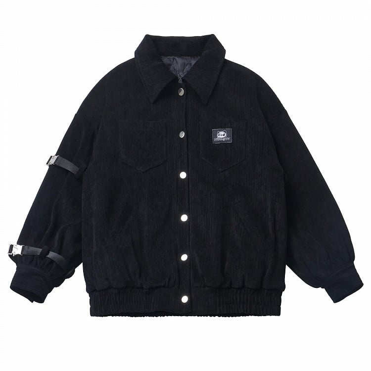 Black Panda Applique Winter Coat - PINK SAVIOR