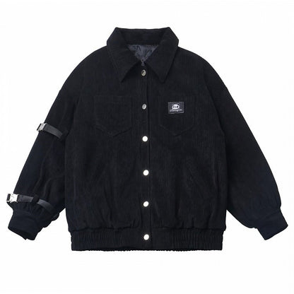 Black Panda Applique Winter Coat - PINK SAVIOR