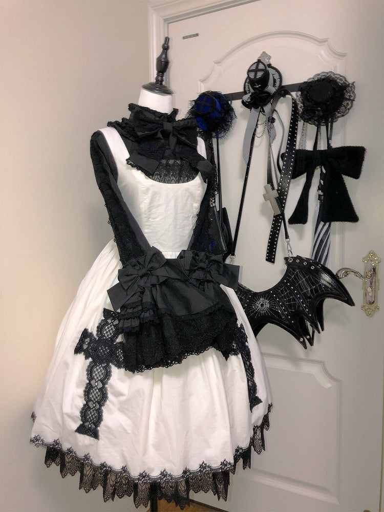 Black Bell Sleeve Lace Lolita Blouse - NnSTAR