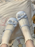 Design Mary Lolita Light Sweet Blue Snap with Janes Bow Accents Heart-shaped