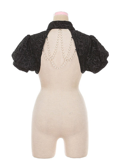 ボレロチェーン ブラックスリーブ パフビーズ付き