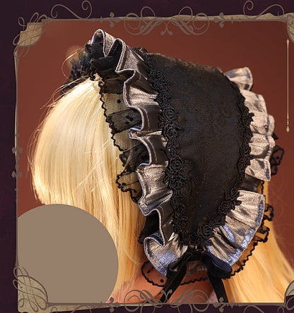 GOSICK Victorique De Blois Schwarzes Jacquardkleid im Lolita-Stil, Cosplay-Kostüm