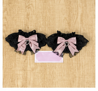 Schleife Herz Charm Jirai Kei Spitze Lolita Handgelenk Manschetten Farben 5