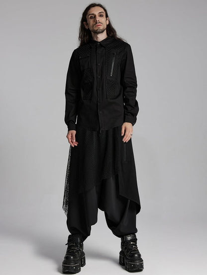 Men's Cyberpunk Black Shirt