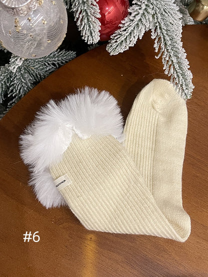 Sweet Plush Trim Calf Socks
