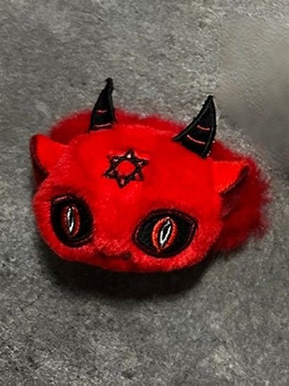 Red Plush Devil Gothic Hairclip