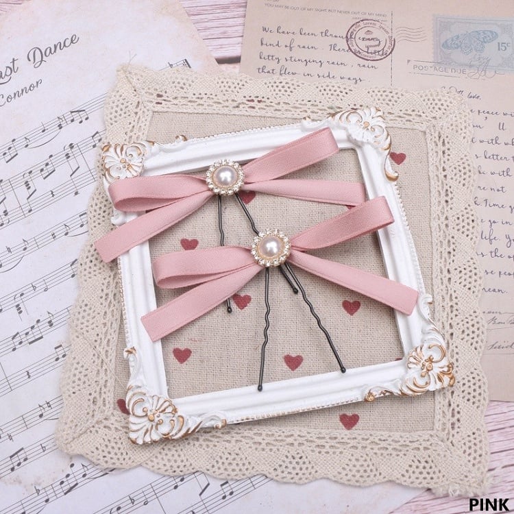 Bowknot Hair 6 Pearl Kei Clip Color Jirai Options