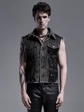 Black Men's Punk Decadent Vest