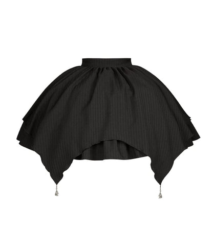 Lolita Version Short Black Shape Web Spider Gothic Striped Charms with Skirt