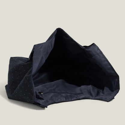 Dark with Bag Detail Shoulder Dotted Tote Blue