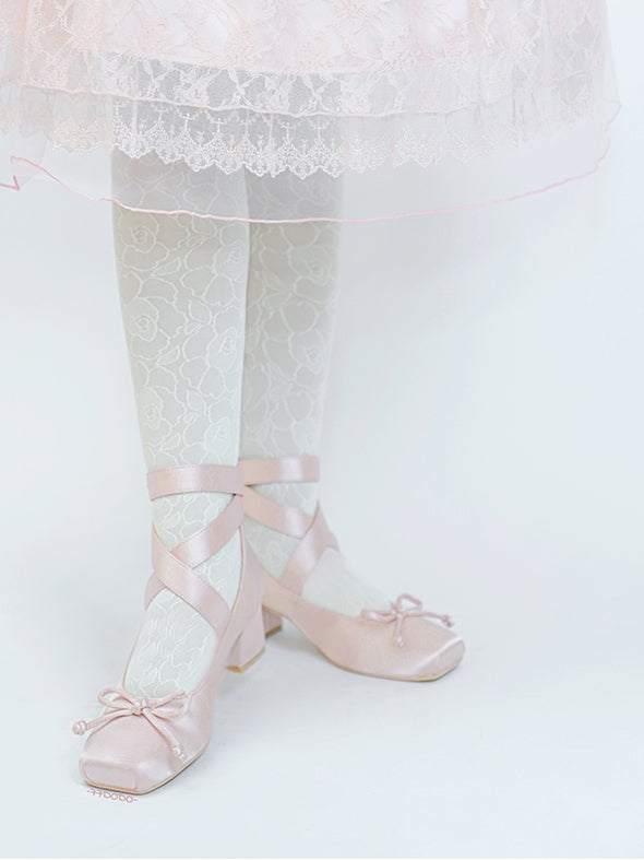 Ankle Ballet Pink Elegant Light Straps Satin Wraparound - Shoes