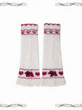 Winter Knitted Leg Warmers in 2 Colors - iris de nuit