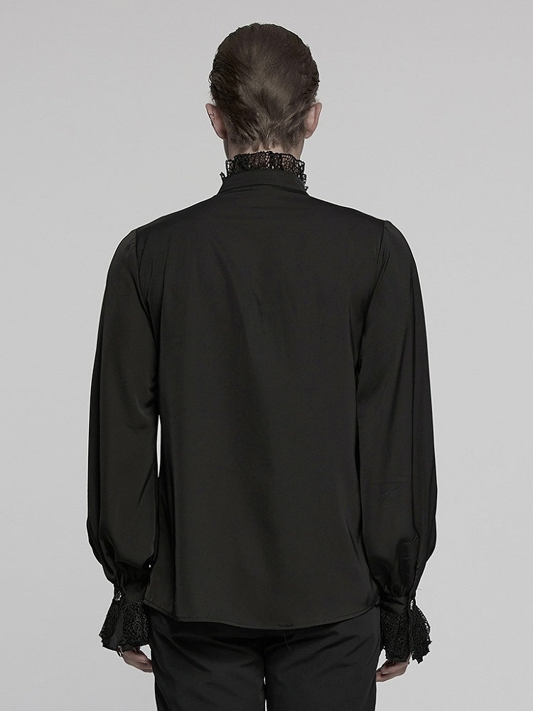 Segmentation Sharp Shirt Men's Black Teeth