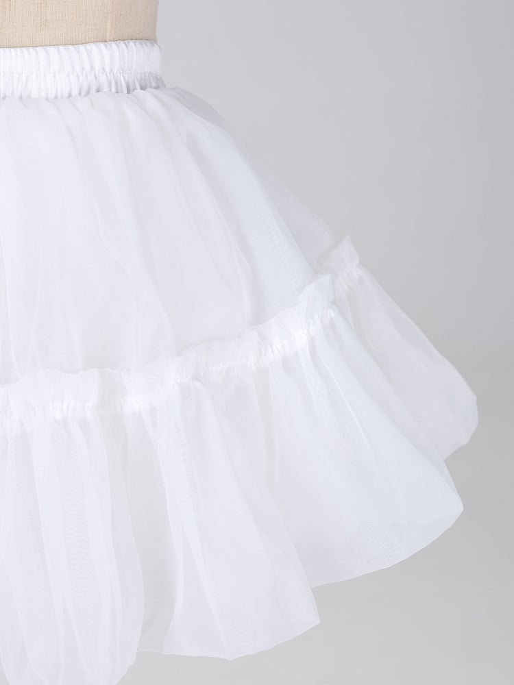 Bloomers with Petticoat Lining Puffy White 37cm