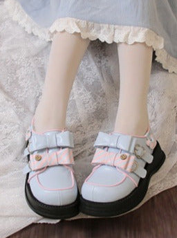 Ribbon Shoes Platform Velvet Lolita