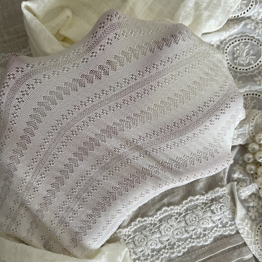 White Pattern Vertical Heart Striped Tights