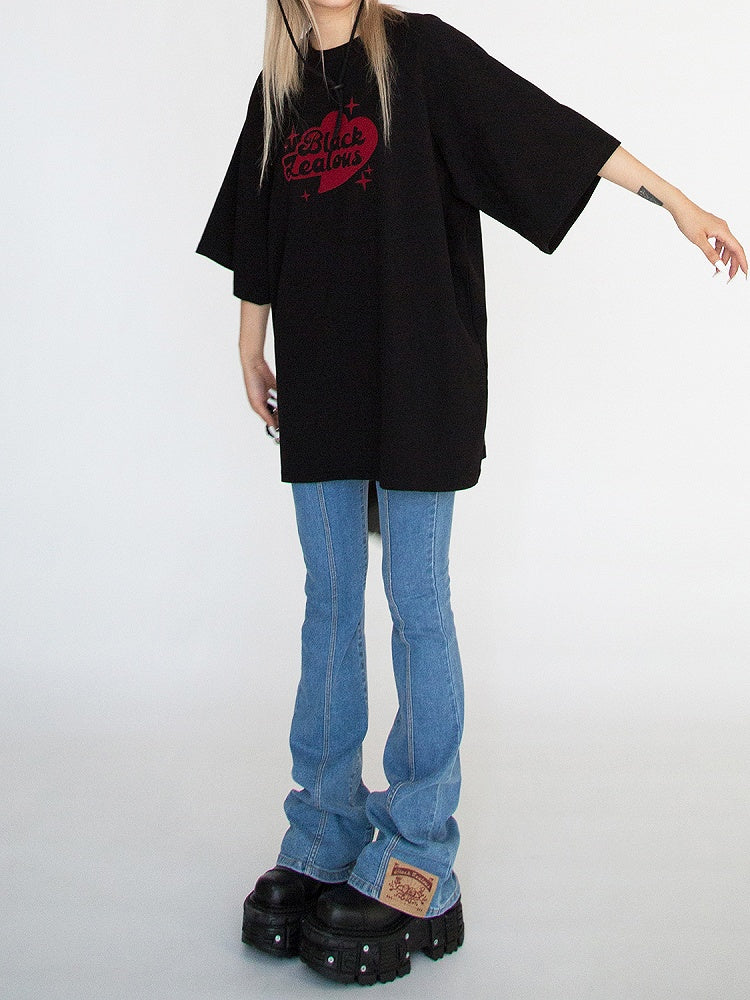 Black/White Oversized Vintage Graphic T-Shirt