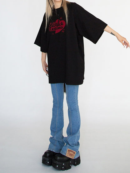 Black/White Oversized Vintage Graphic T-Shirt