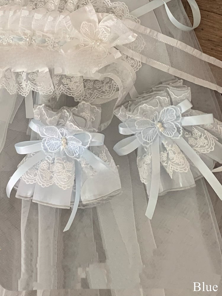 – Cuffs Accents 6 Delicate Lace with Wrist Color Options Butterfly