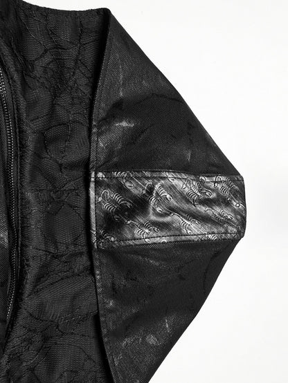 Black Long Wild Reaper Coat Men's