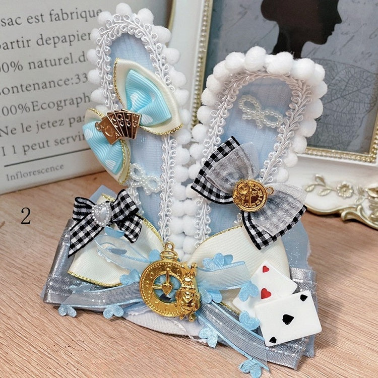 Wonderland Hat Vibes Options in Details Ears Bunny Alice 6 Mini Bowknot Alice