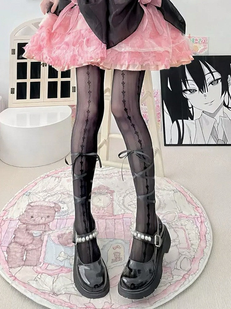 Calf Tie Colors Ribbon - 2 Tights