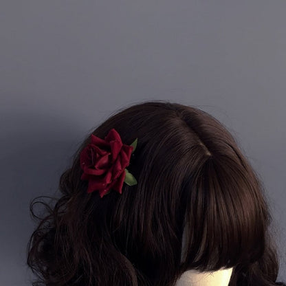 Red Rose Hairclip Hairclip/Skeleton