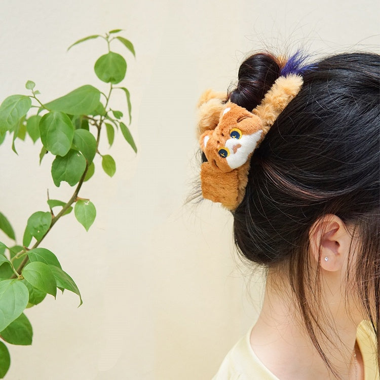 Pink/Blue/Brown Cute Cat Claw Clip