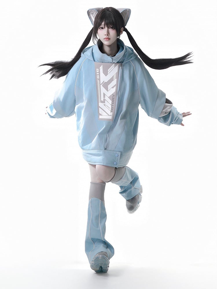 Techwear Kaiwai Cyberpunk Tenshi Shorts Blue