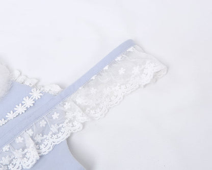 Set Overlay Purple Castle Print Trim Moon Cape Snow with Skirt Plush Light Lace Dress Lolita Jumper