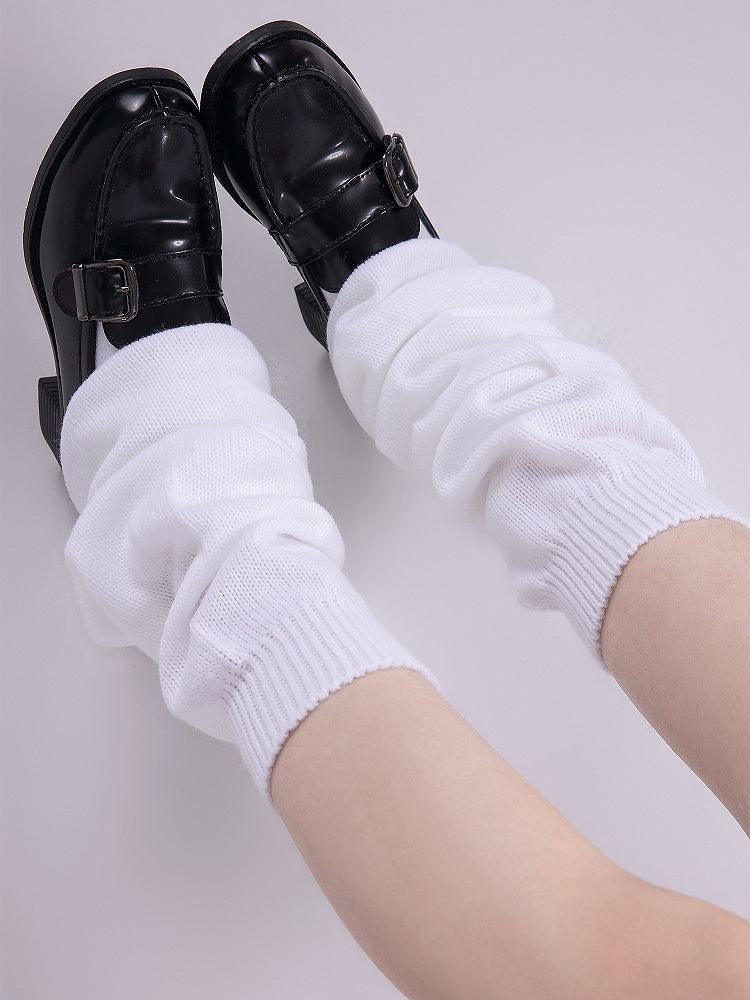 JK Socks Loose Slimming 70CM White/White/Black Creamy