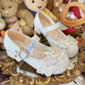 Blue Sweet Bunny Mary Janes with Lace Trim by Cherry Bunny