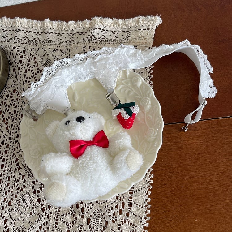 Options Leg Strawberry Decoration Loop with 4 Garter Bear Lace Color