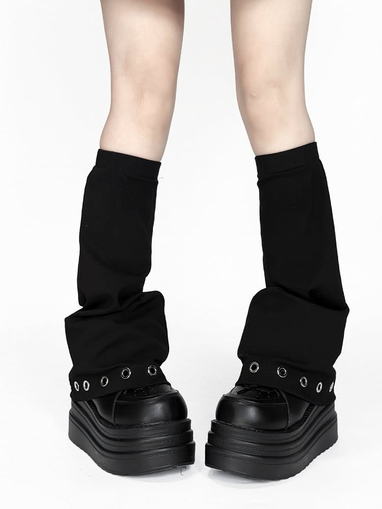 Warmers Decorations Black/White Leg with Metal Eyelet