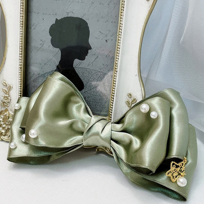 Star Color Decorated Bowknot Hairclip Options 8 Charm Beaded