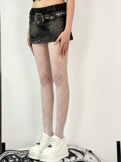 Diamond TIghts Black/White Pattern