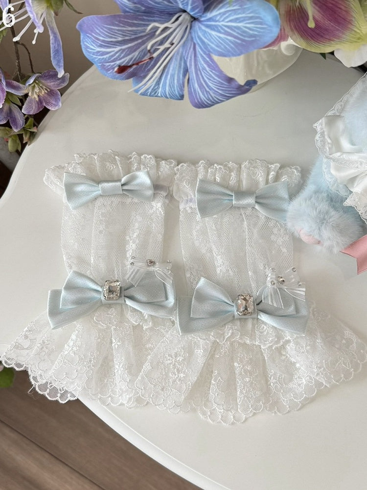 Spitzen-Handgelenkoptionen, 8 Manschetten, Schleifendetails